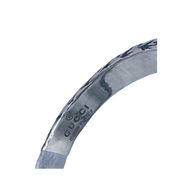 Authentic Gucci Sterling Silver GG Open Ring - Size 9.5 - Picture 4 of 8